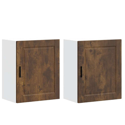 Kitchen Wall Cabinets 2 pcs Porto Smoked Oak Engineered Wood