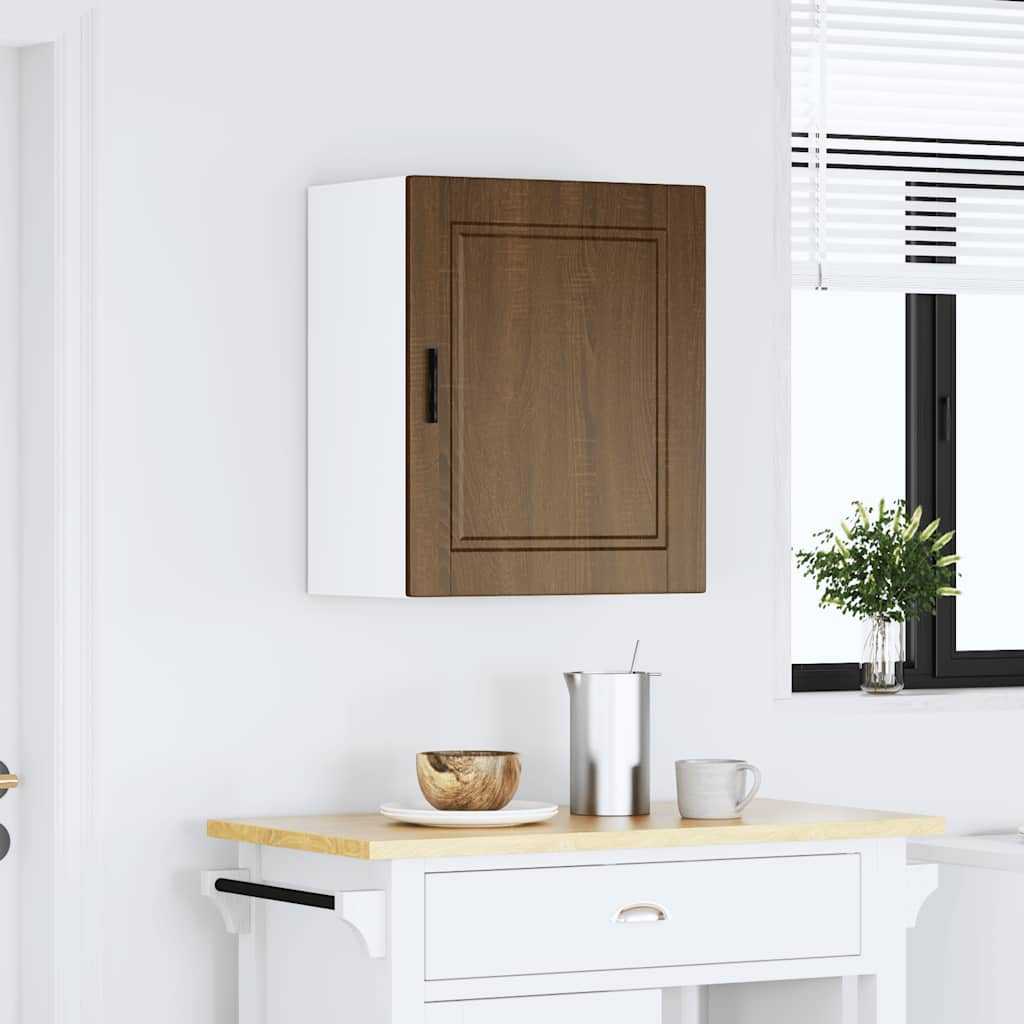 Kitchen Wall Cabinet Porto Brown Oak Engineered Wood