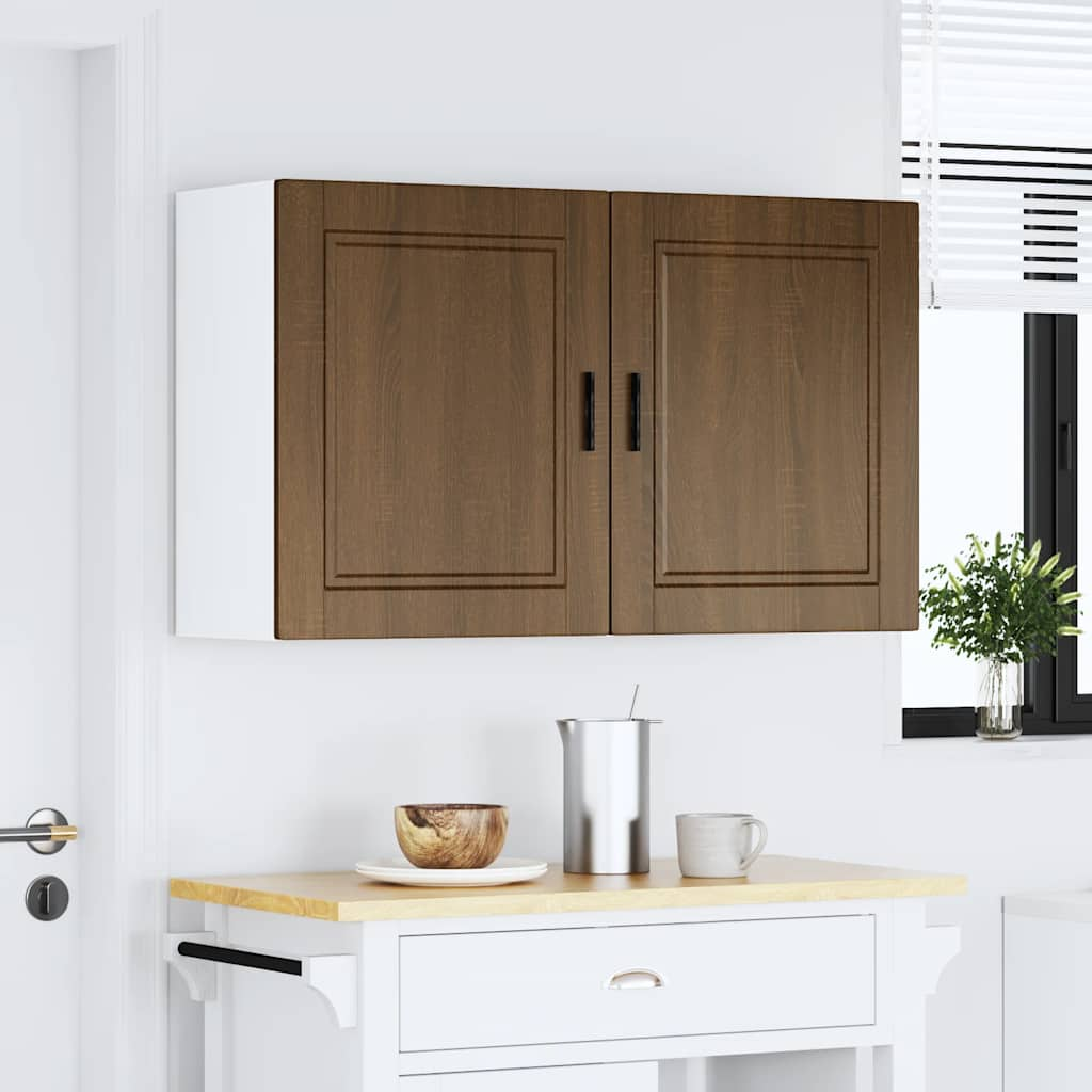 Kitchen Wall Cabinets 2 pcs Porto Brown Oak Engineered Wood