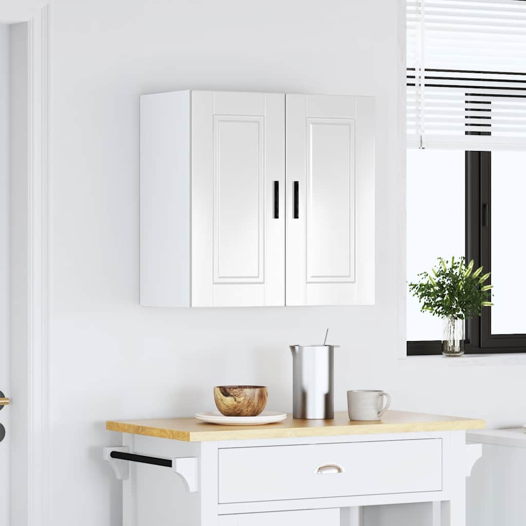 Kitchen Wall Cabinet Porto High Gloss White Engineered Wood