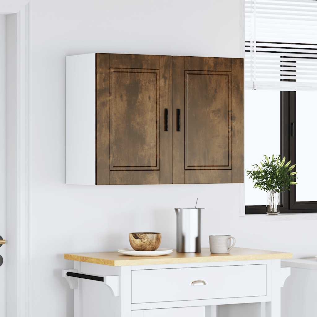 Kitchen Wall Cabinet Porto Smoked Oak Engineered Wood