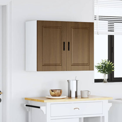 Kitchen Wall Cabinet Porto Brown Oak Engineered Wood