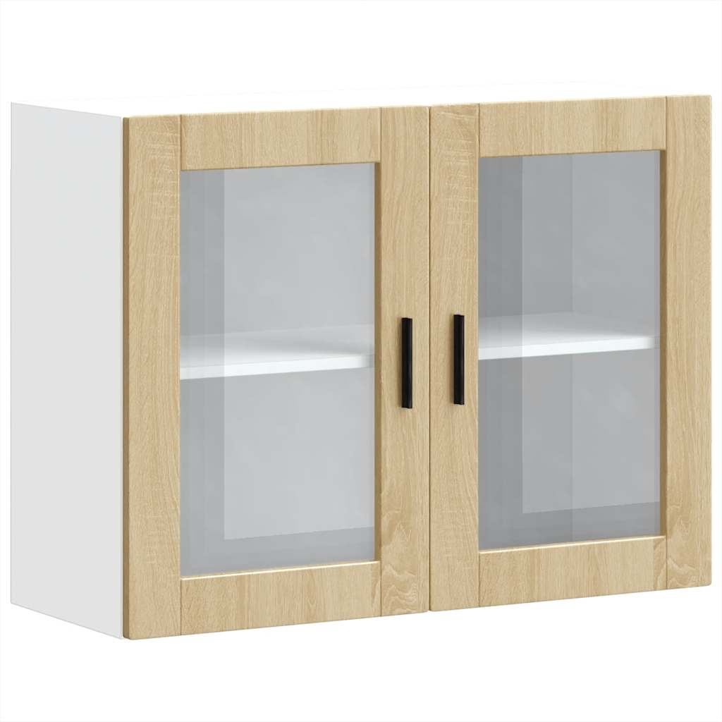 Kitchen Wall Cabinet with Glass Door Porto Sonoma Oak