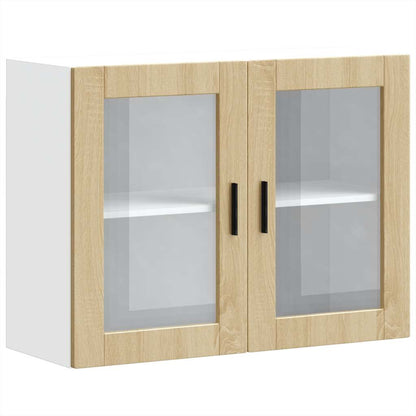 Kitchen Wall Cabinet with Glass Door Porto Sonoma Oak