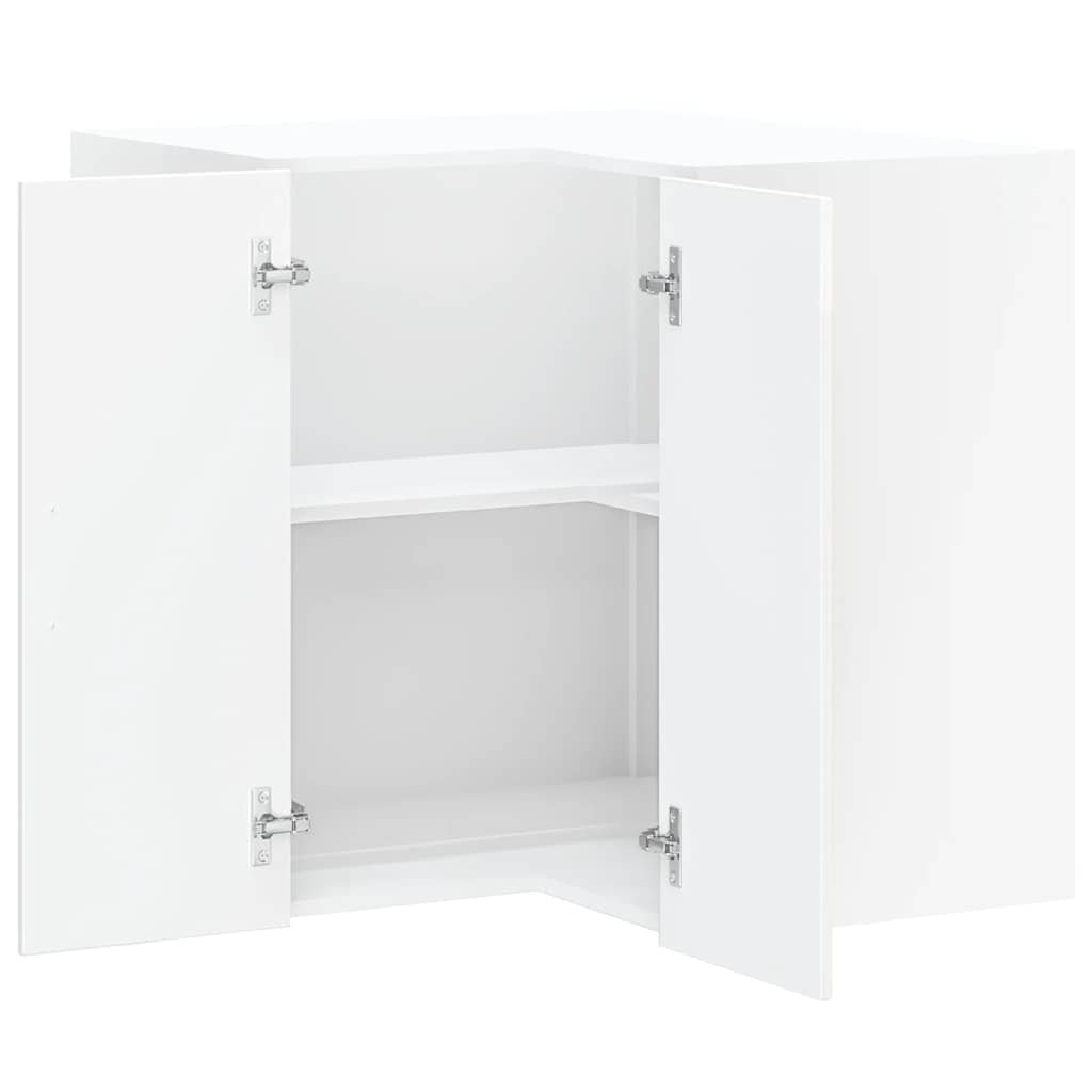 Kitchen Wall Corner Cabinet Porto High Gloss White Engineered Wood