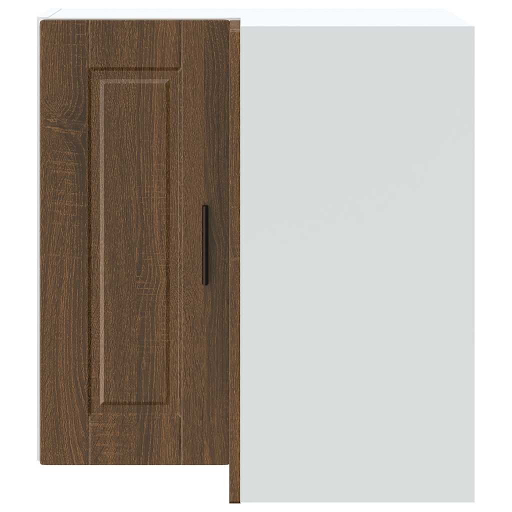 Kitchen Wall Corner Cabinet "Porto" Brown Oak Engineered Wood