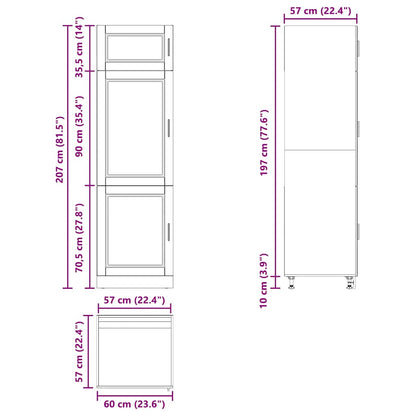 Kitchen Cupboard "Porto" Artisan Oak Engineered Wood