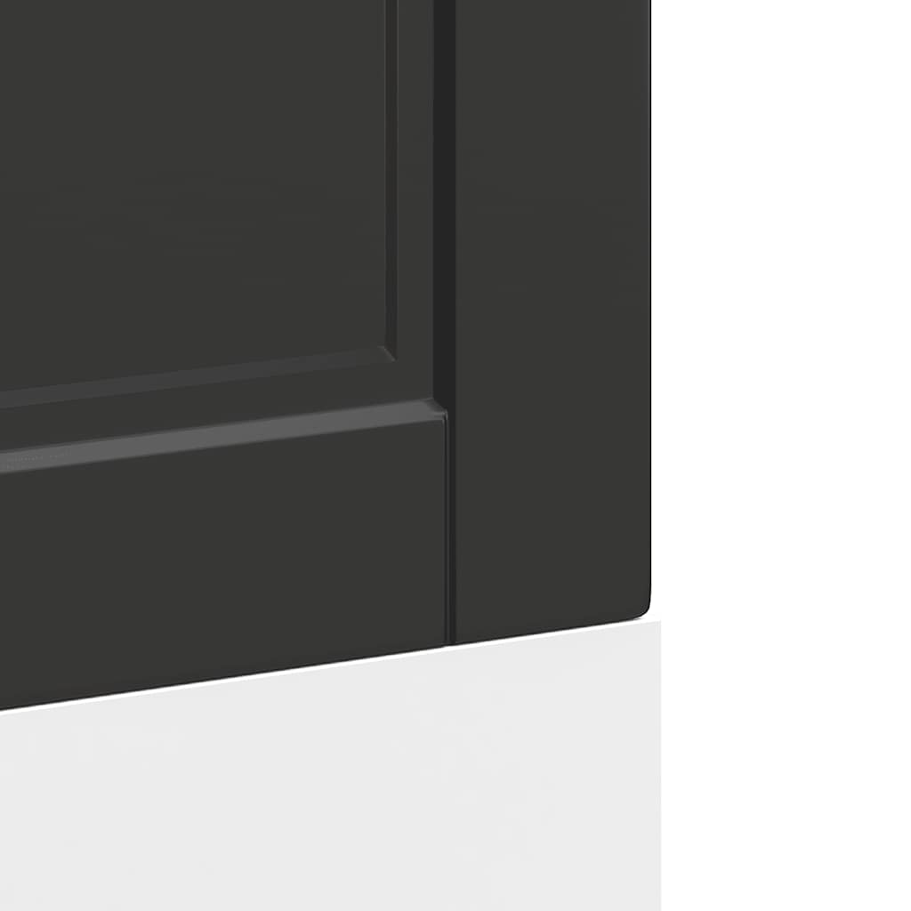 Dishwasher Panel Porto Black 60x1.5x67 cm Engineered Wood