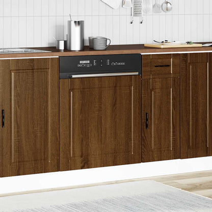 Dishwasher Panel Porto Brown Oak 60x1.5x67 cm Engineered Wood