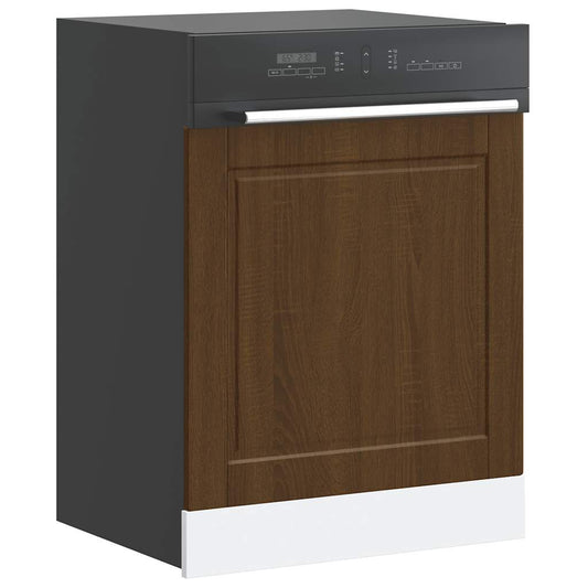 Dishwasher Panel Porto Brown Oak 60x1.5x67 cm Engineered Wood