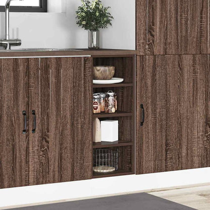 Bottom Cabinet Brown Oak 30x44,5x81,5 cm Engineered Wood