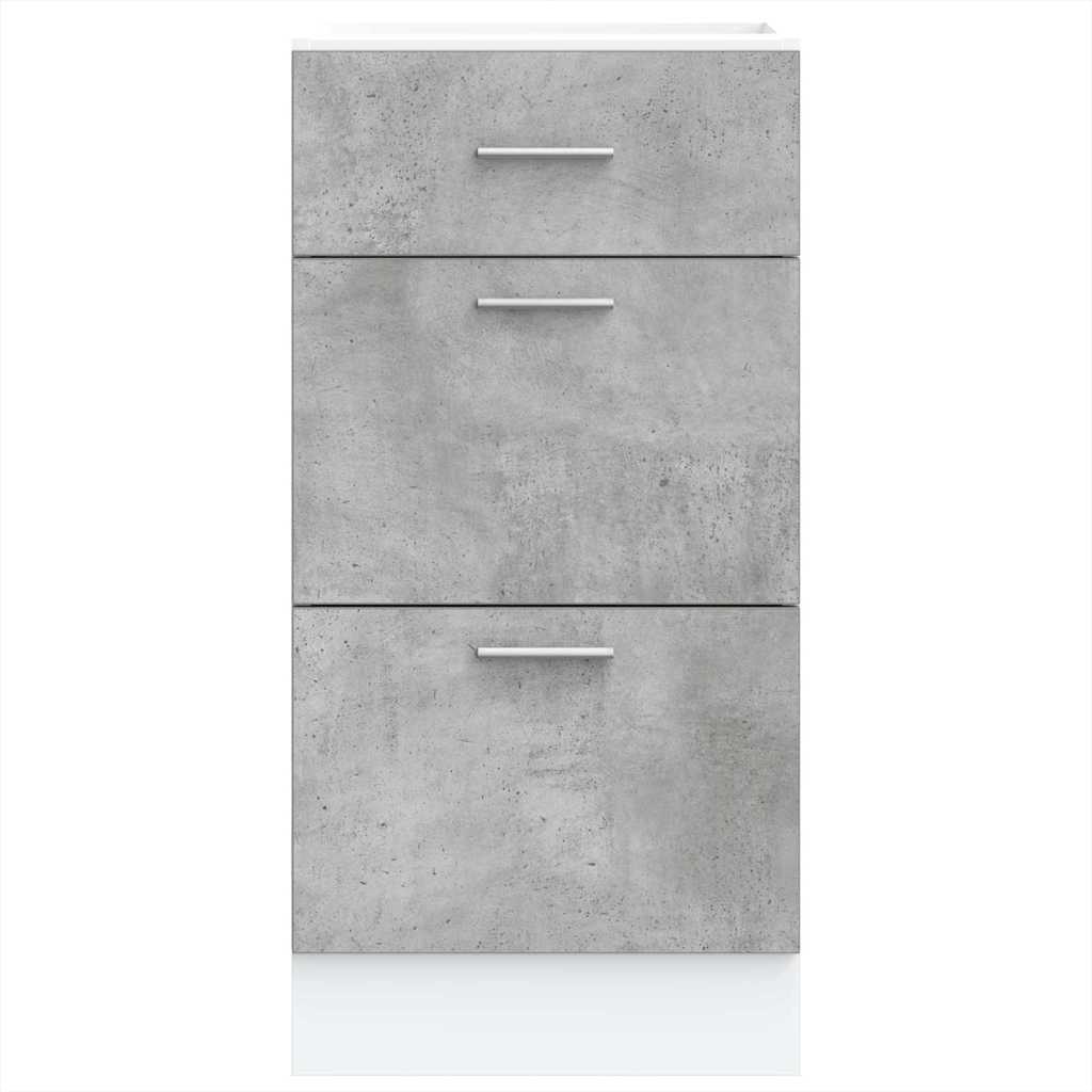 Bottom Cabinet Concrete Grey 40x46x81.5 cm Engineered Wood