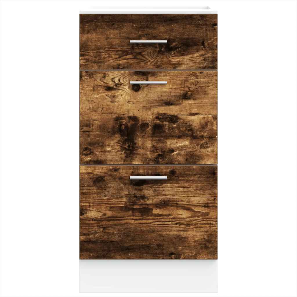 Bottom Cabinet Smoked Oak 40x46x81.5 cm Engineered Wood