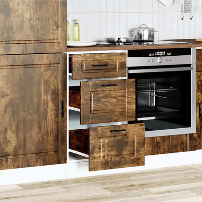 Kitchen Base Cabinet Porto Smoked Oak Engineered Wood