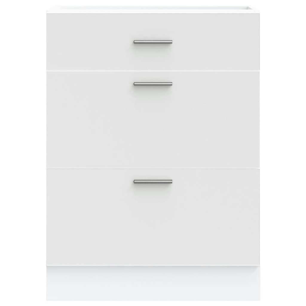 Kitchen Base Cabinet White Engineered Wood