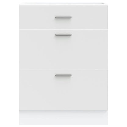 Kitchen Base Cabinet White Engineered Wood