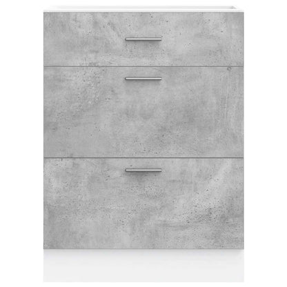 Kitchen Base Cabinet Concrete Grey Engineered Wood