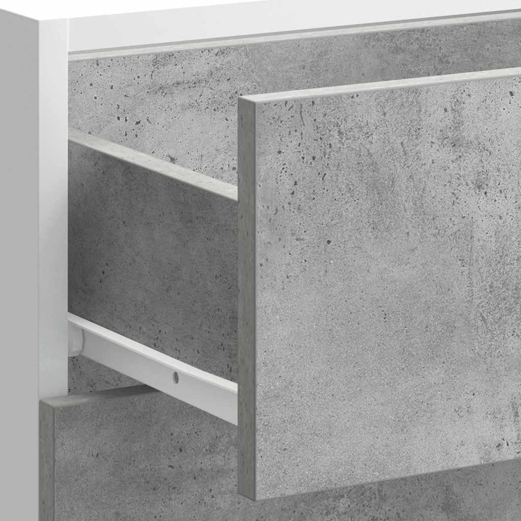 Kitchen Base Cabinet Concrete Grey Engineered Wood