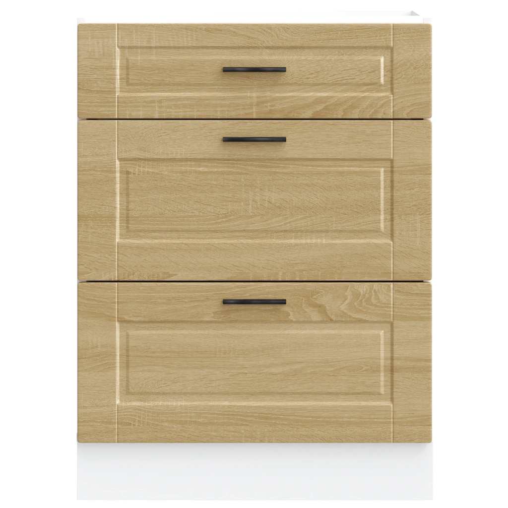 Kitchen Base Cabinet Porto Sonoma Oak Engineered Wood