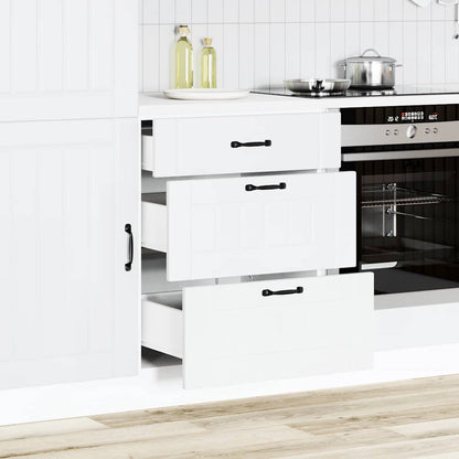 Kitchen Base Cabinet Lucca White Engineered Wood