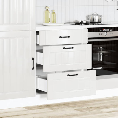 Kitchen Base Cabinet Lucca High Gloss White Engineered Wood