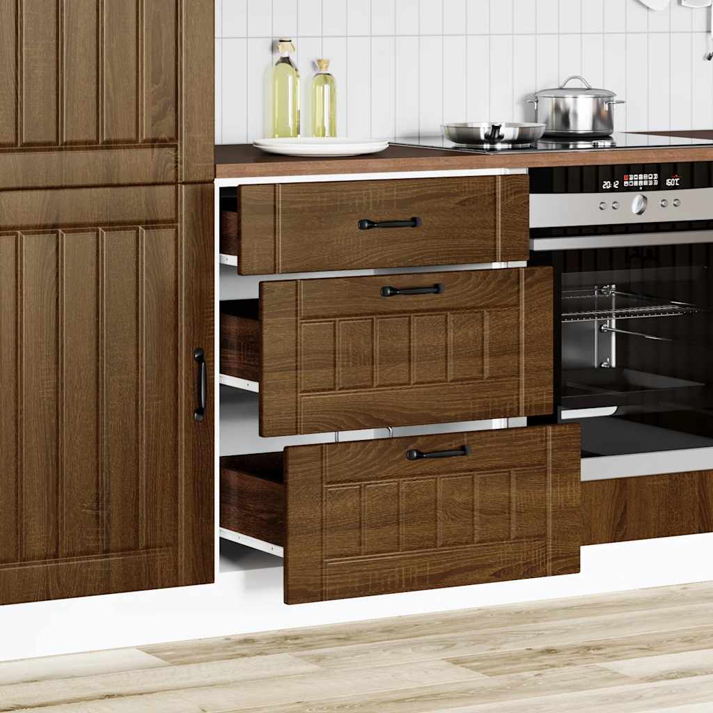 Kitchen Base Cabinet Lucca Brown Oak Engineered Wood