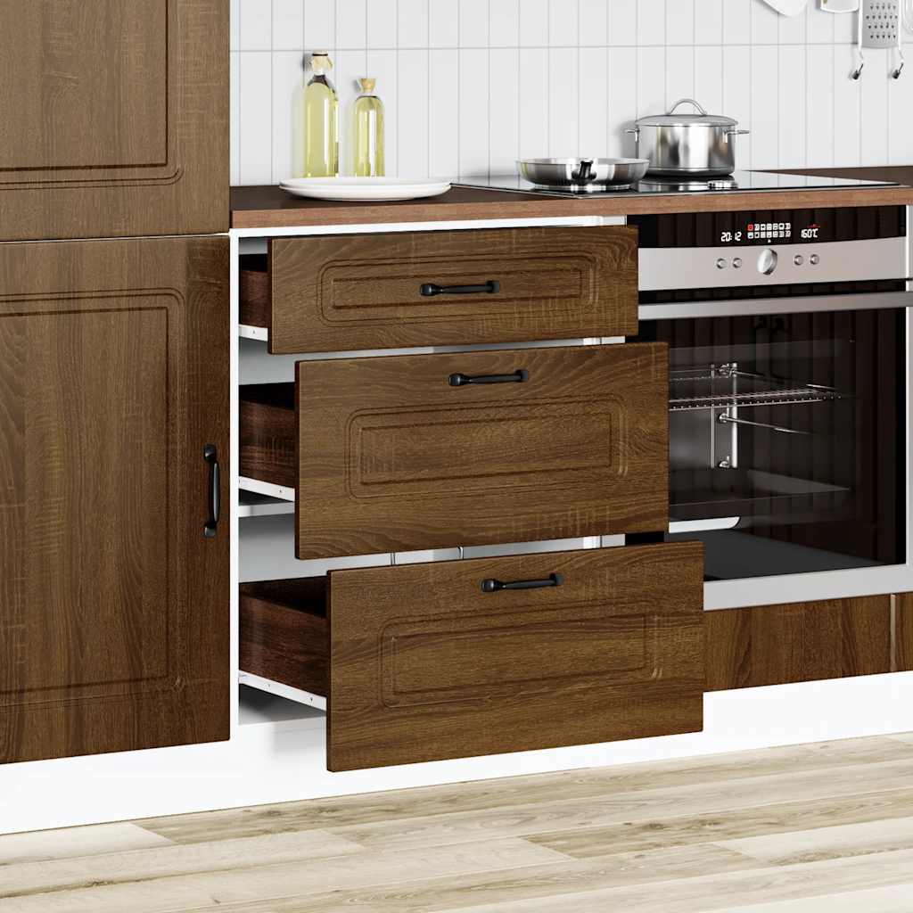 Kitchen Base Cabinet Kalmar Brown Oak Engineered Wood