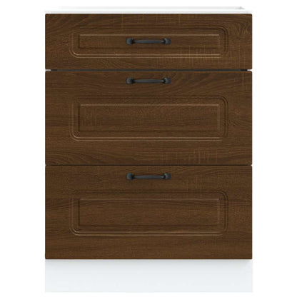 Kitchen Base Cabinet Kalmar Brown Oak Engineered Wood