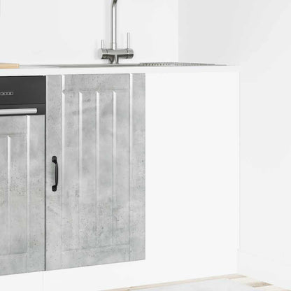 Sink Base Cabinet Lucca Concrete Grey Engineered Wood