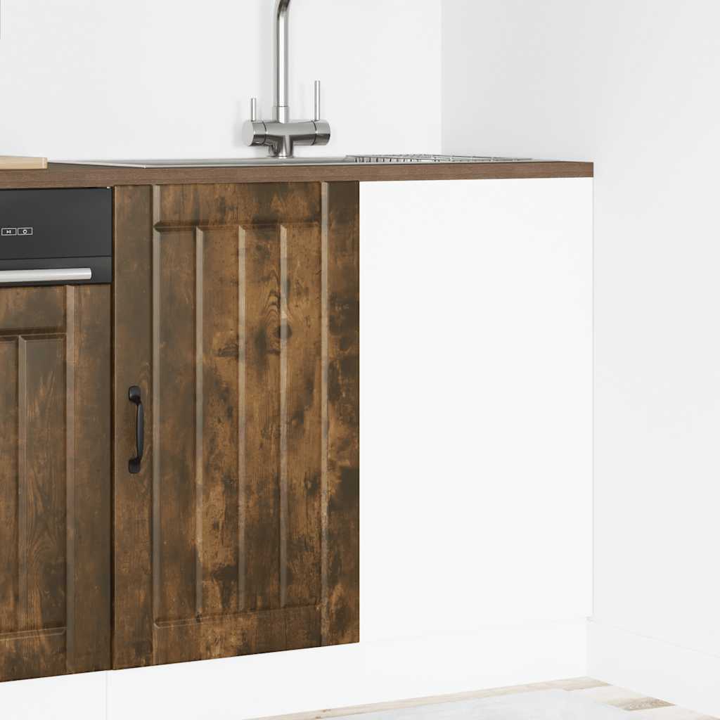 Sink Base Cabinet Lucca Smoked Oak Engineered Wood