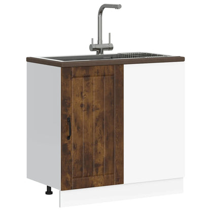 Sink Base Cabinet Lucca Smoked Oak Engineered Wood