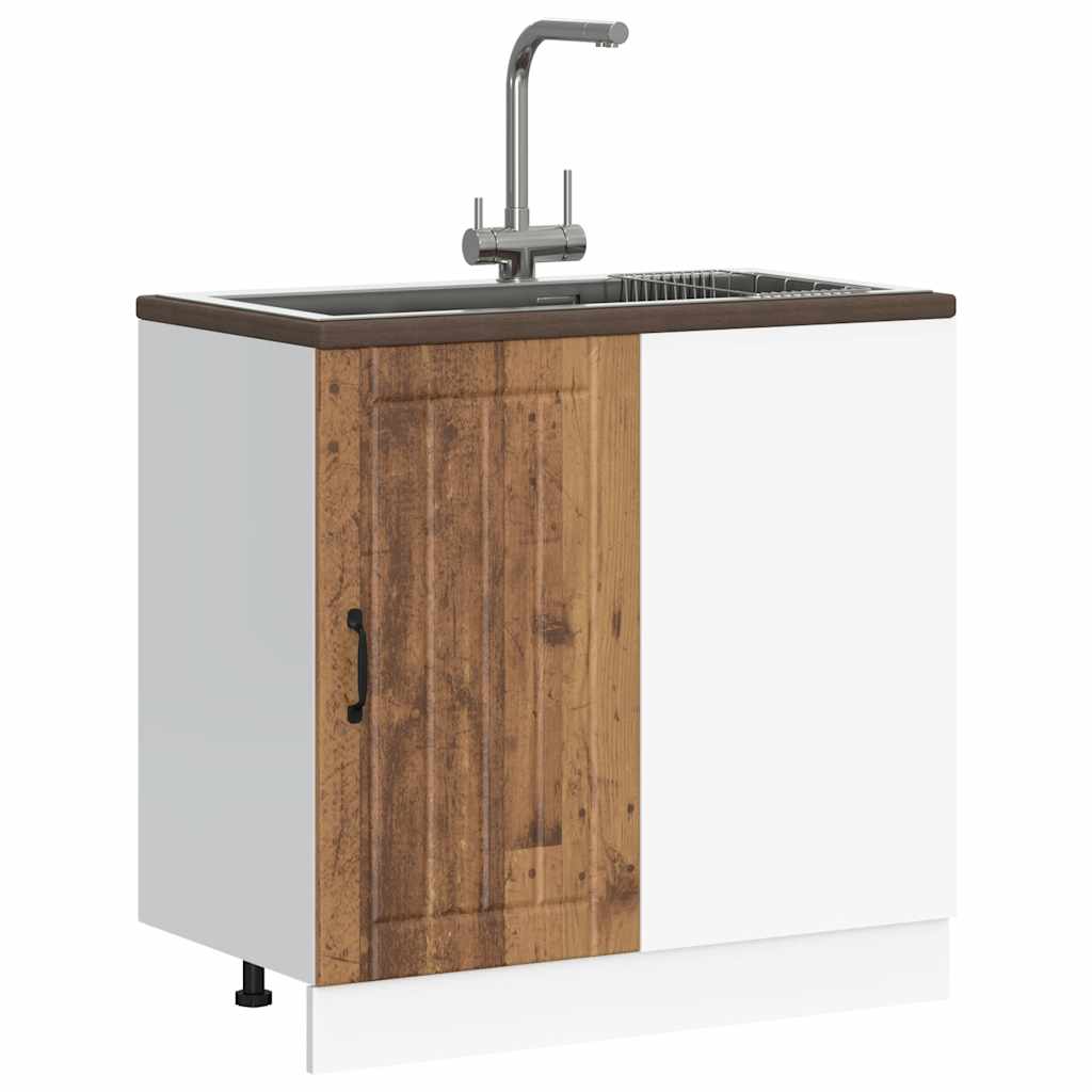 Sink Base Cabinet Lucca Old Wood Engineered Wood