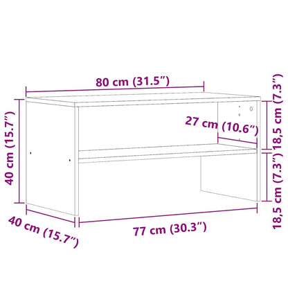 TV Cabinet Old Wood 80x40x40 cm Engineered Wood