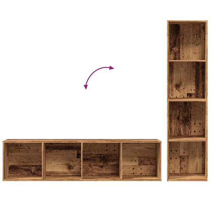 Book Cabinet/TV Cabinet Old Wood 36x30x143cm Engineered Wood