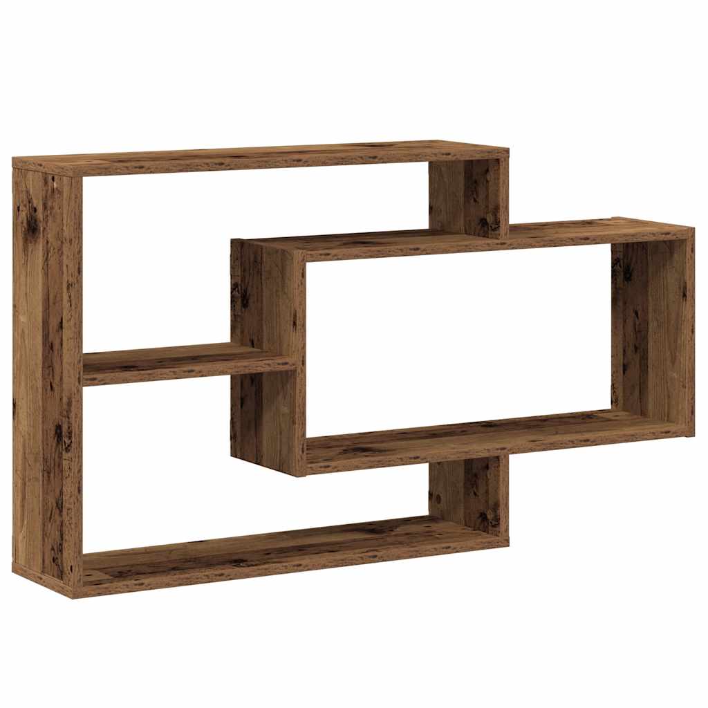 Wall Shelf Old Wood 104x20x58.5 cm Engineered Wood