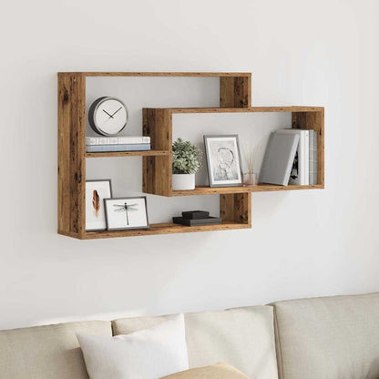 Wall Shelf Old Wood 104x20x58.5 cm Engineered Wood