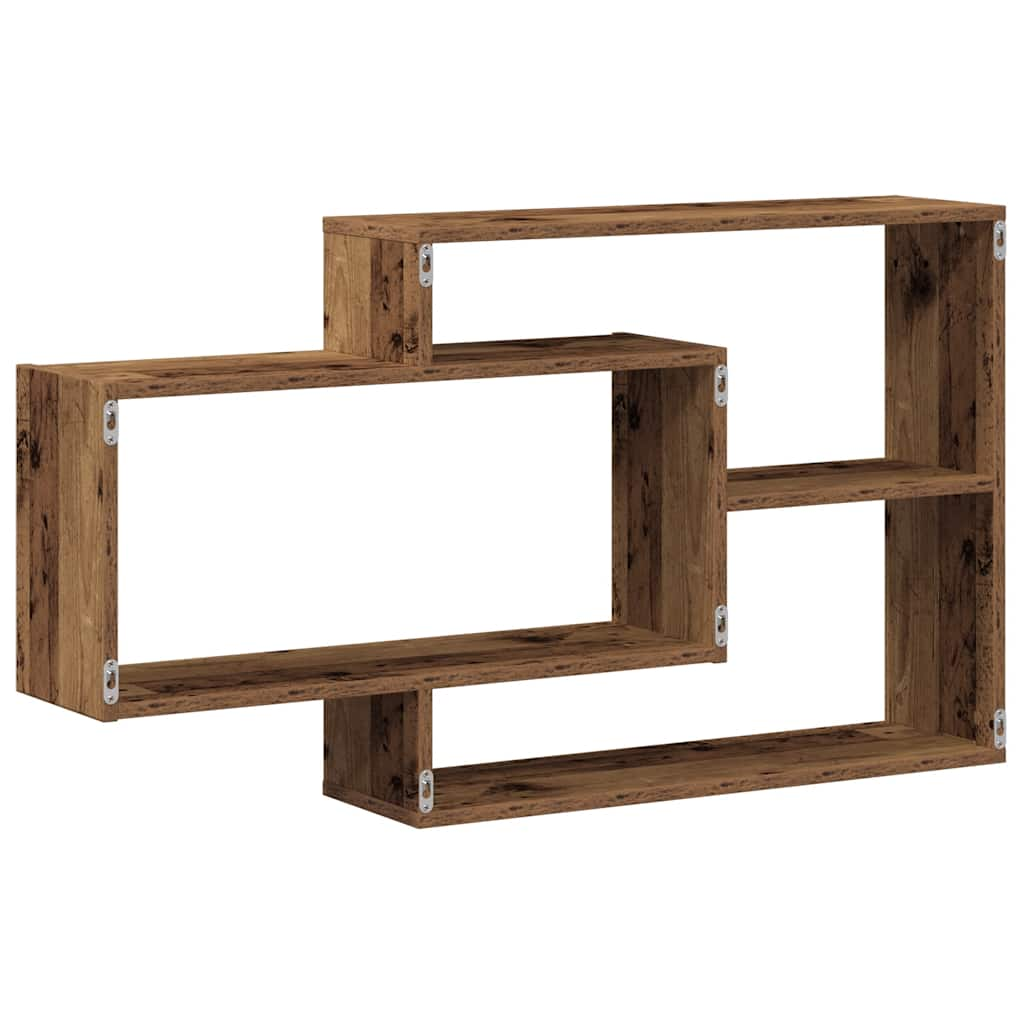 Wall Shelf Old Wood 104x20x58.5 cm Engineered Wood