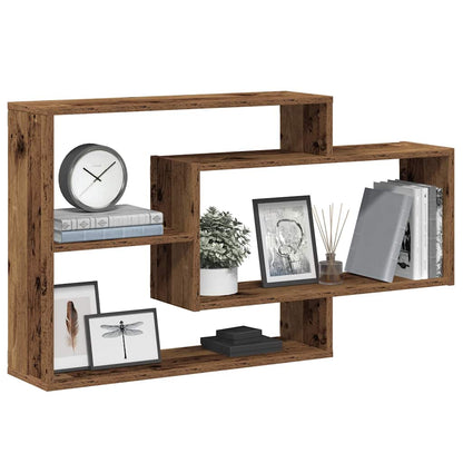 Wall Shelf Old Wood 104x20x58.5 cm Engineered Wood