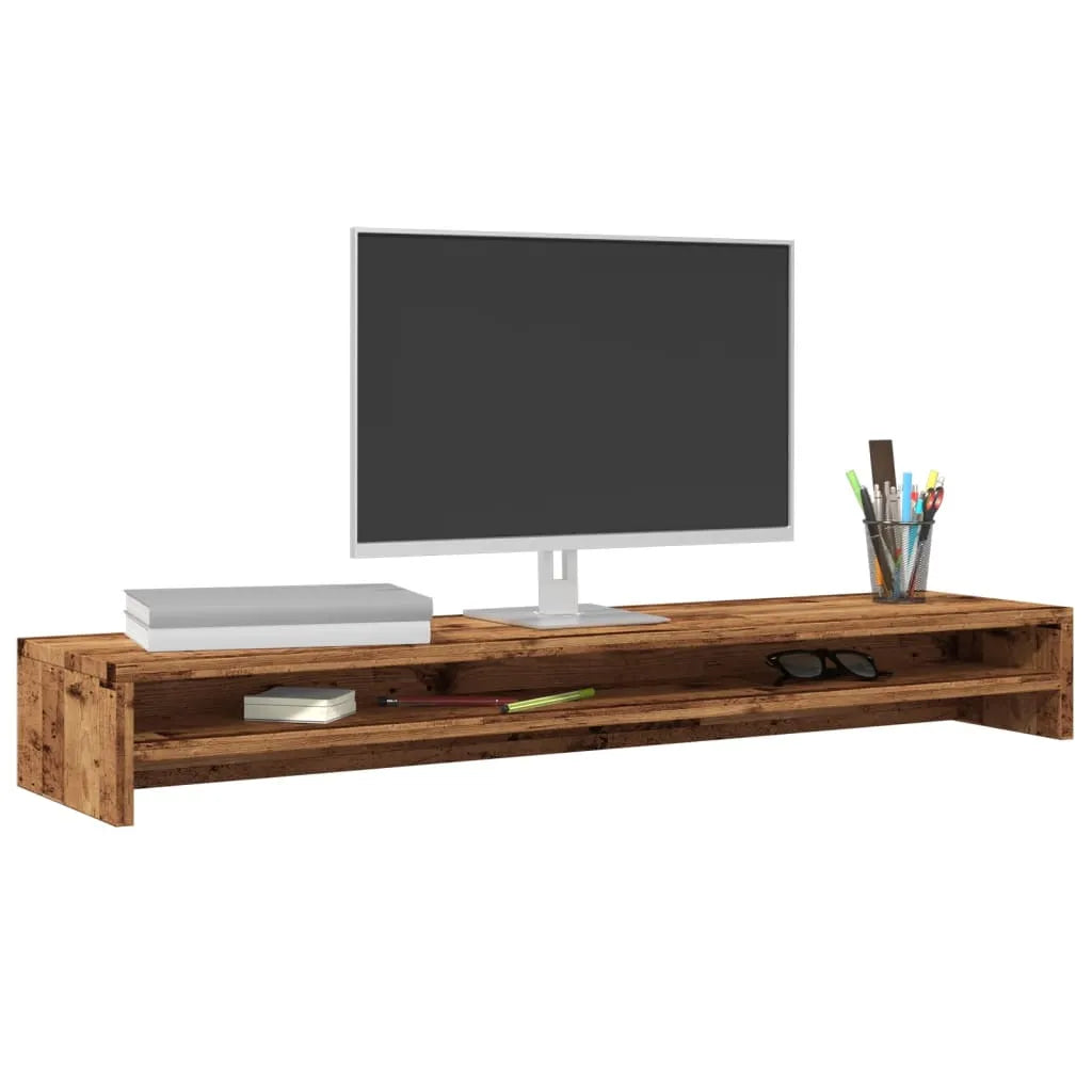 Monitor Stand Old Wood 100x24x13 cm Engineered Wood