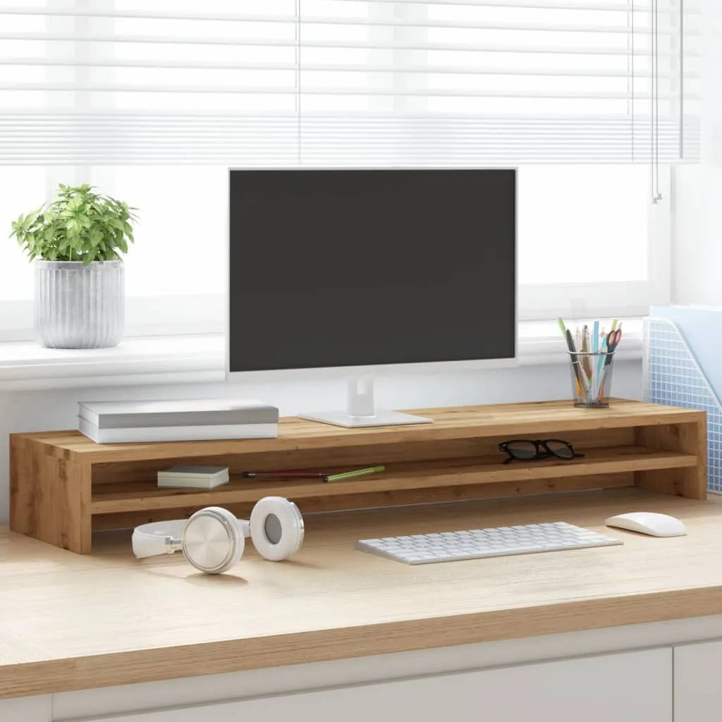 Monitor Stand Artisan Oak 100x24x13 cm Engineered Wood