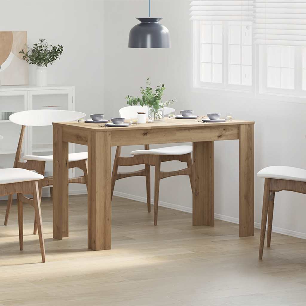 Dining Table Artisan Oak 120x60x76 cm Engineered Wood