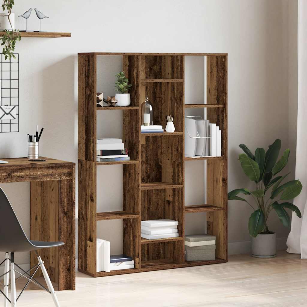 Room Divider/Book Cabinet Old Wood 100x24x140 cm Engineered Wood