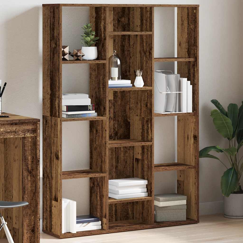 Room Divider/Book Cabinet Old Wood 100x24x140 cm Engineered Wood