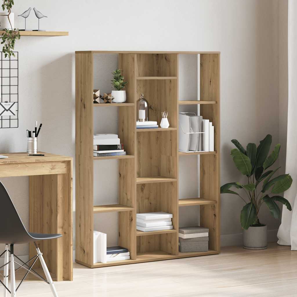 Room Divider/Book Cabinet Artisan Oak 100x24x140 cm Engineered Wood