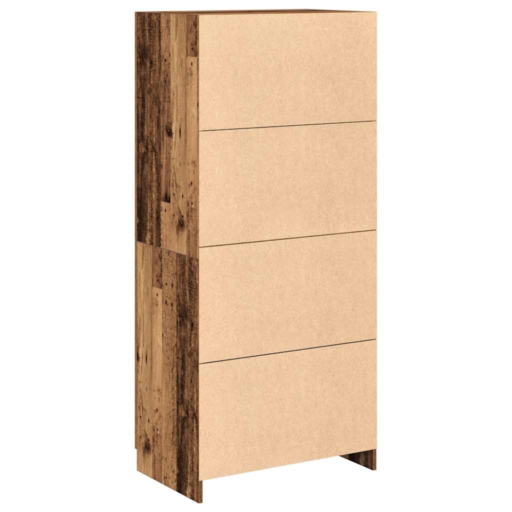 Wardrobe Old Wood 80x52x180 cm Engineered Wood