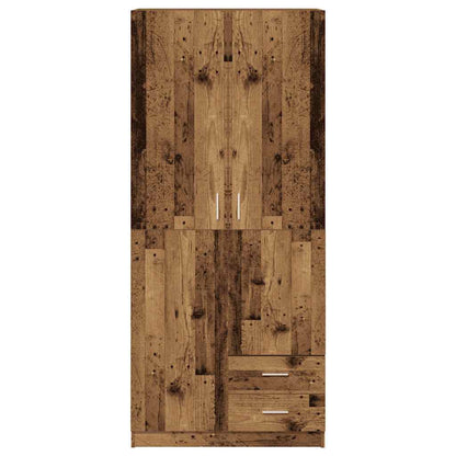 Wardrobe Old Wood 80x52x180 cm Engineered Wood