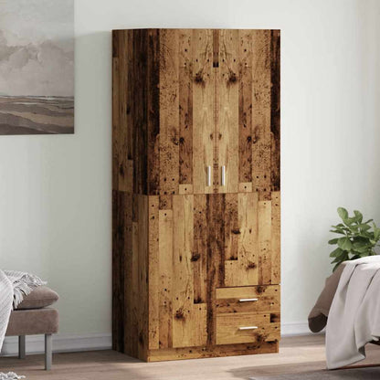 Wardrobe Old Wood 80x52x180 cm Engineered Wood