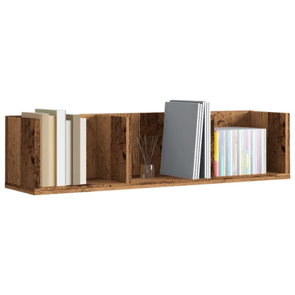 CD Wall Shelf Old Wood 75x18x18 cm Engineered Wood