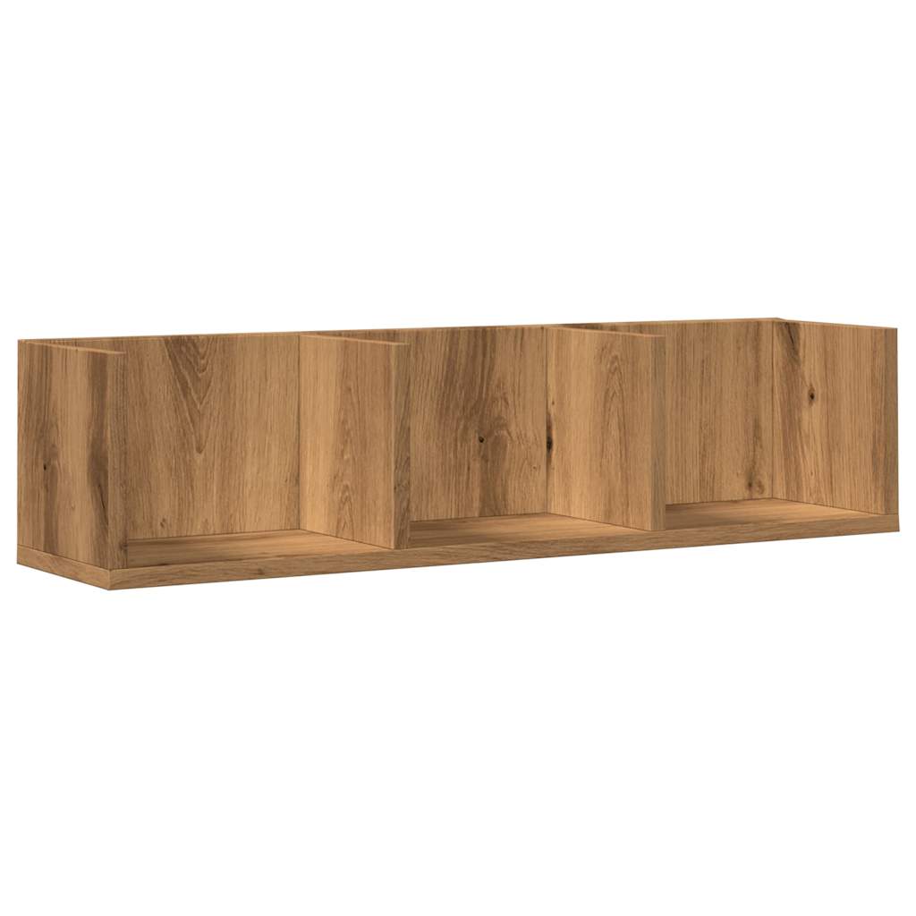 CD Wall Shelf Artisan Oak 75x18x18 cm Engineered Wood