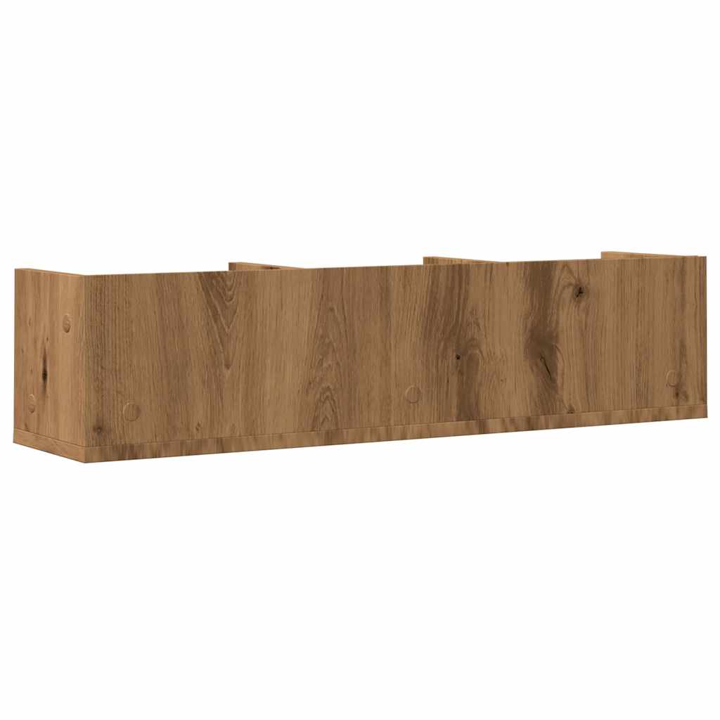 CD Wall Shelf Artisan Oak 75x18x18 cm Engineered Wood